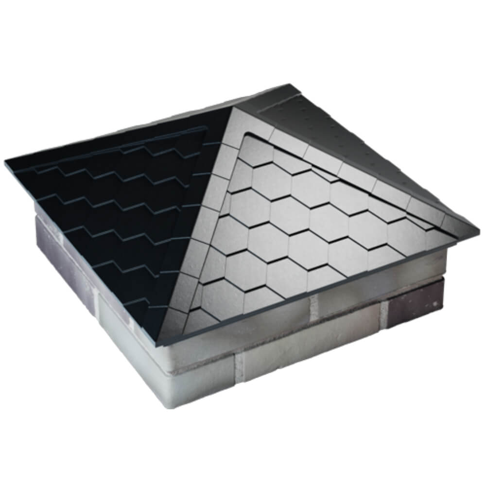 Колпак Zking Эверест Черный на столб 2х2 кирпича (535х535мм) Вологда фото