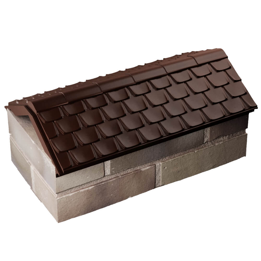 Парапет Zking Эльбрус Коричневый с посадкой на 1 кирпич (255мм) в Вологде фото