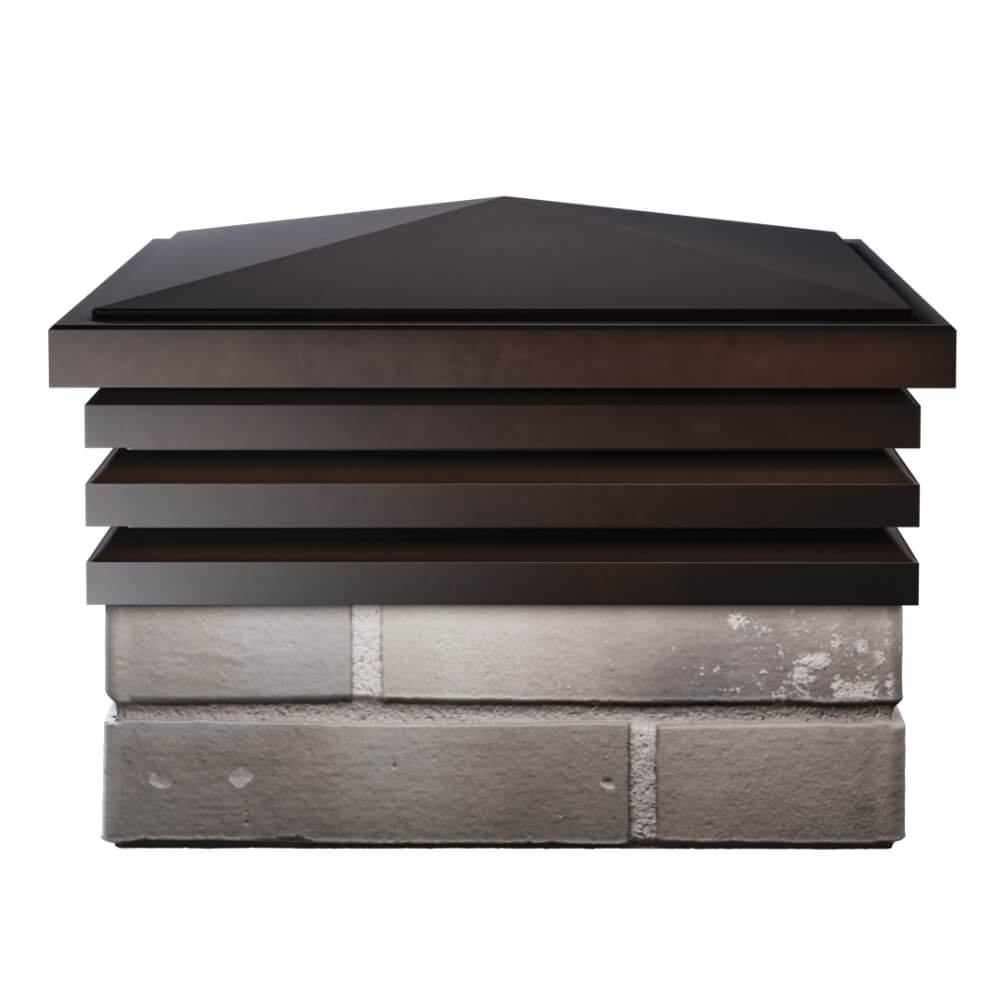 Колпак Zking Бона ХайТек Коричневый на столб 1.5х1.5 кирпича (385х385мм) Вологда фото