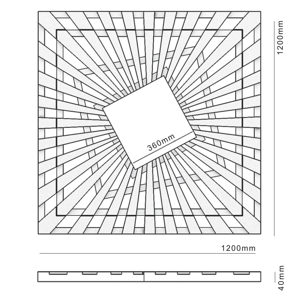 Приствольная решетка для дерева ZKING ATMOSPHERE 1.2х1.2м Черная в Вологде фото