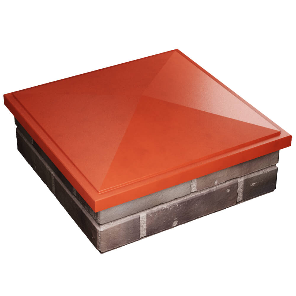 Колпак Zking БонаМоно Красный на столб 2х2 кирпича (515х515, 530х530мм) в Вологде фото