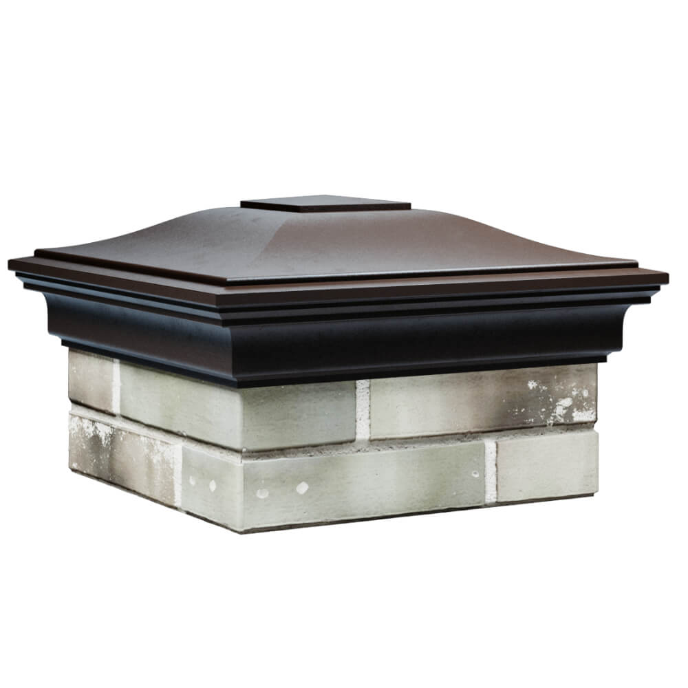 Колпак Zking Монблан Коричневый на столб 1.5х1.5 кирпича (385х385мм) в Вологде фото