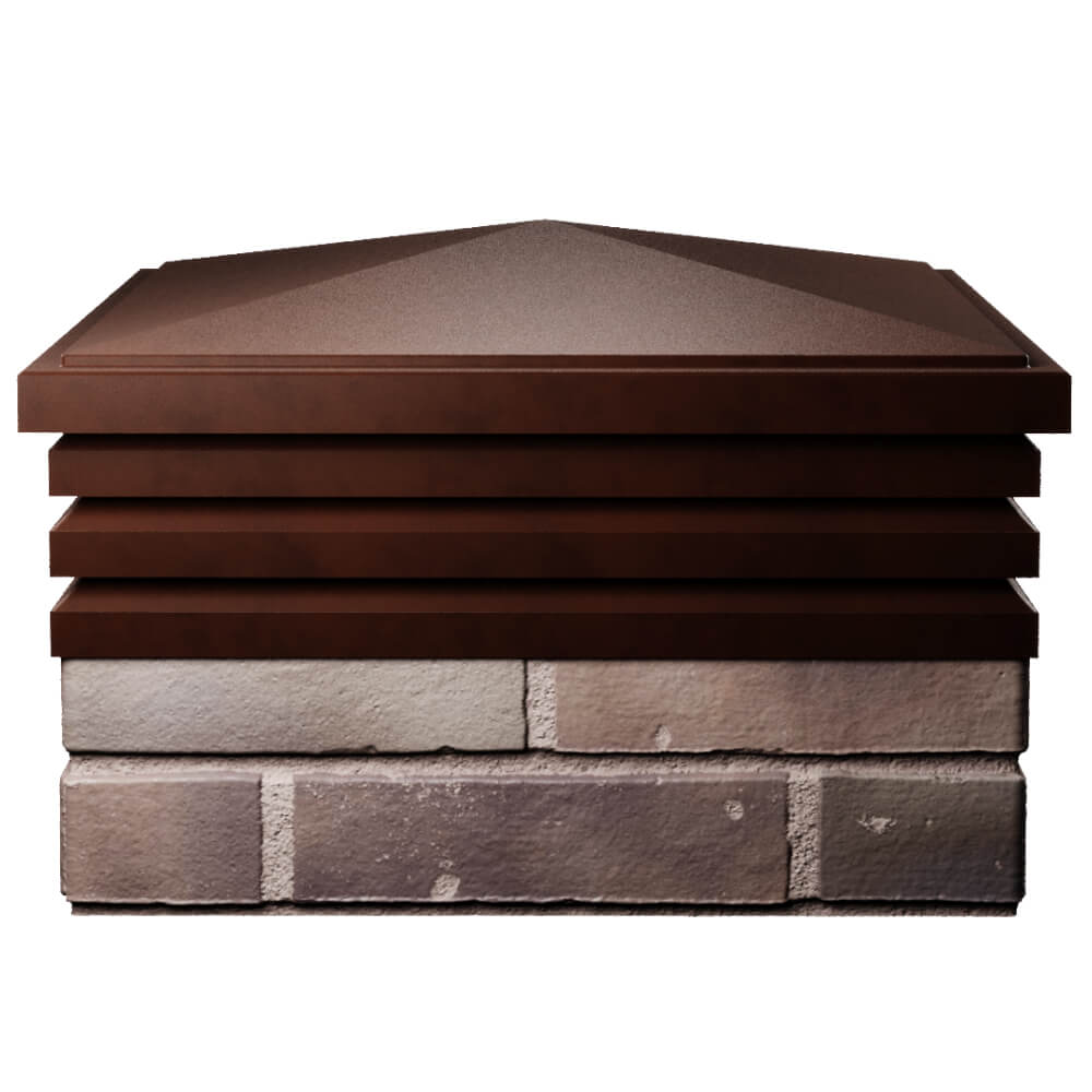 Колпак Zking Бона ХайТек Коричневый на столб 2х2 кирпича (513х513мм) Вологда фото