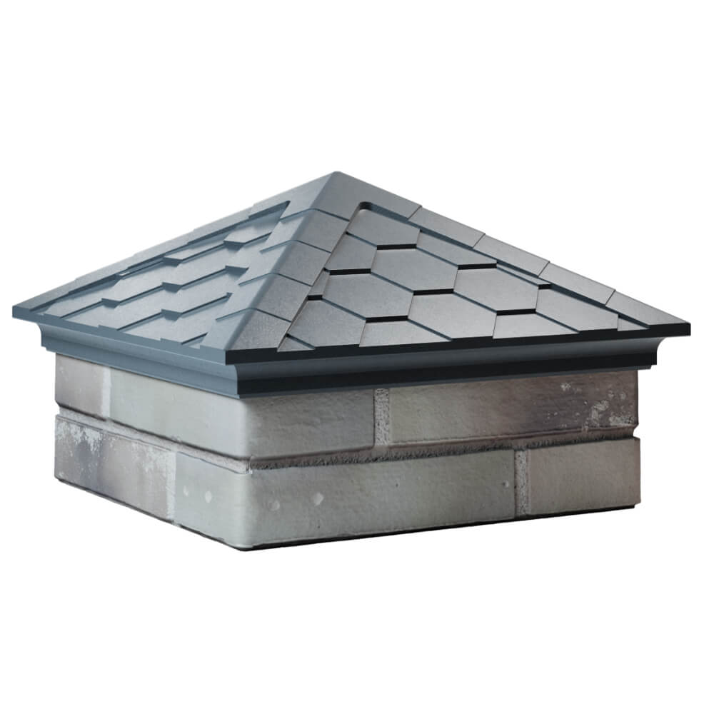 Колпак Zking Эверест Серый на столб 1.5х1.5 кирпича (390х390мм) в Вологде фото