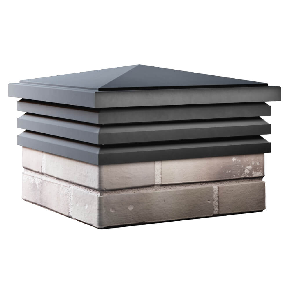 Колпак Zking Бона ХайТек Серый на столб 1.5х1.5 кирпича (385х385мм) в Вологде фото