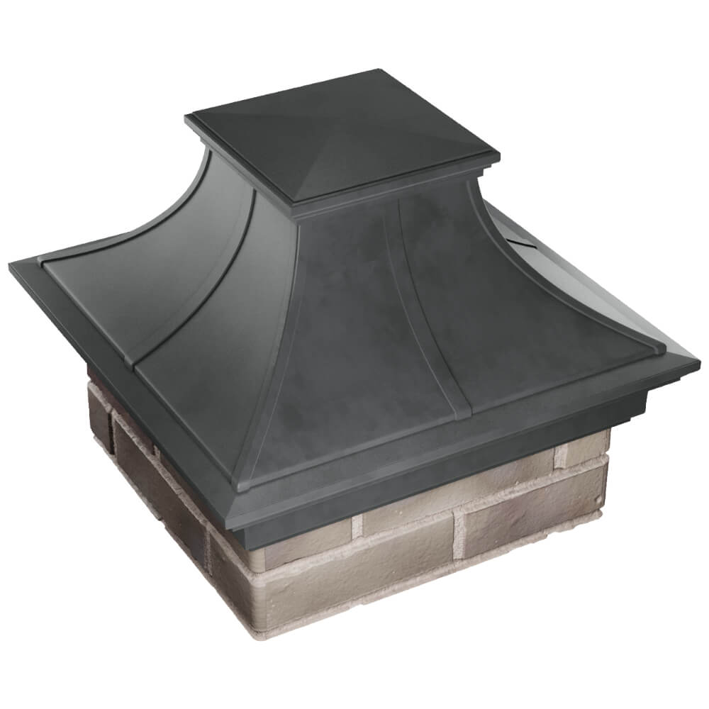 Колпак Zking Монблан Премиум Серый на столб 1.5х1.5 кирпича (385х385мм) в Вологде фото