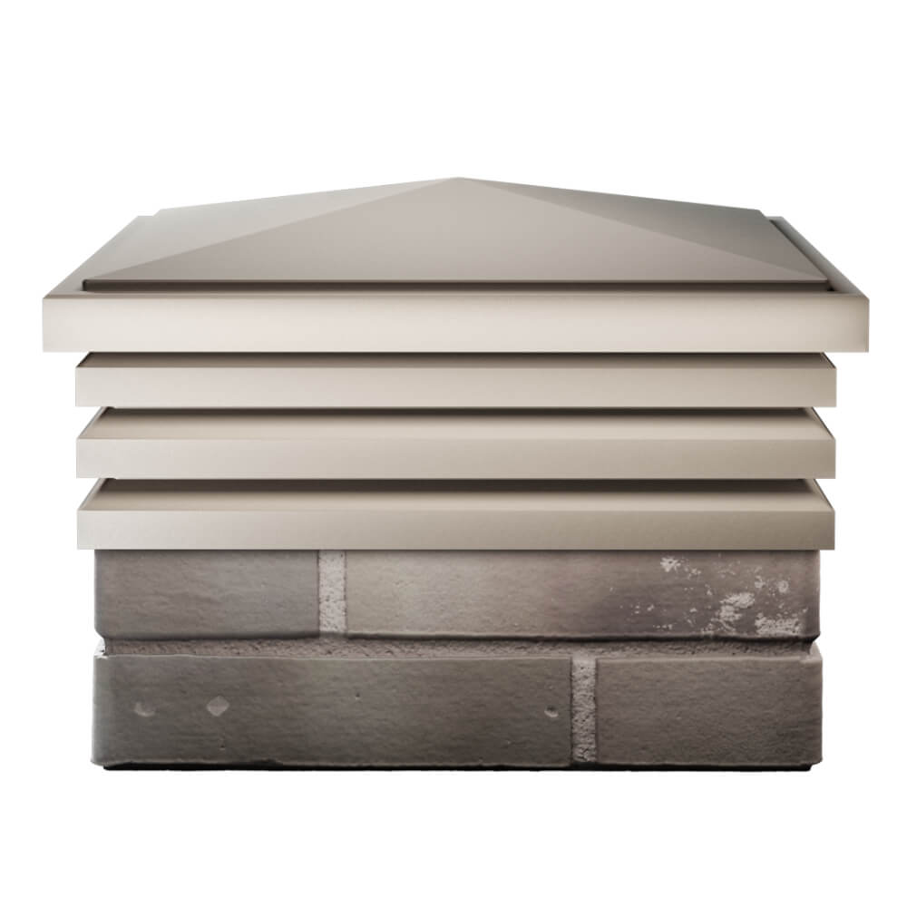 Колпак Zking Бона ХайТек Бежевый на столб 1.5х1.5 кирпича (385х385мм) Вологда фото