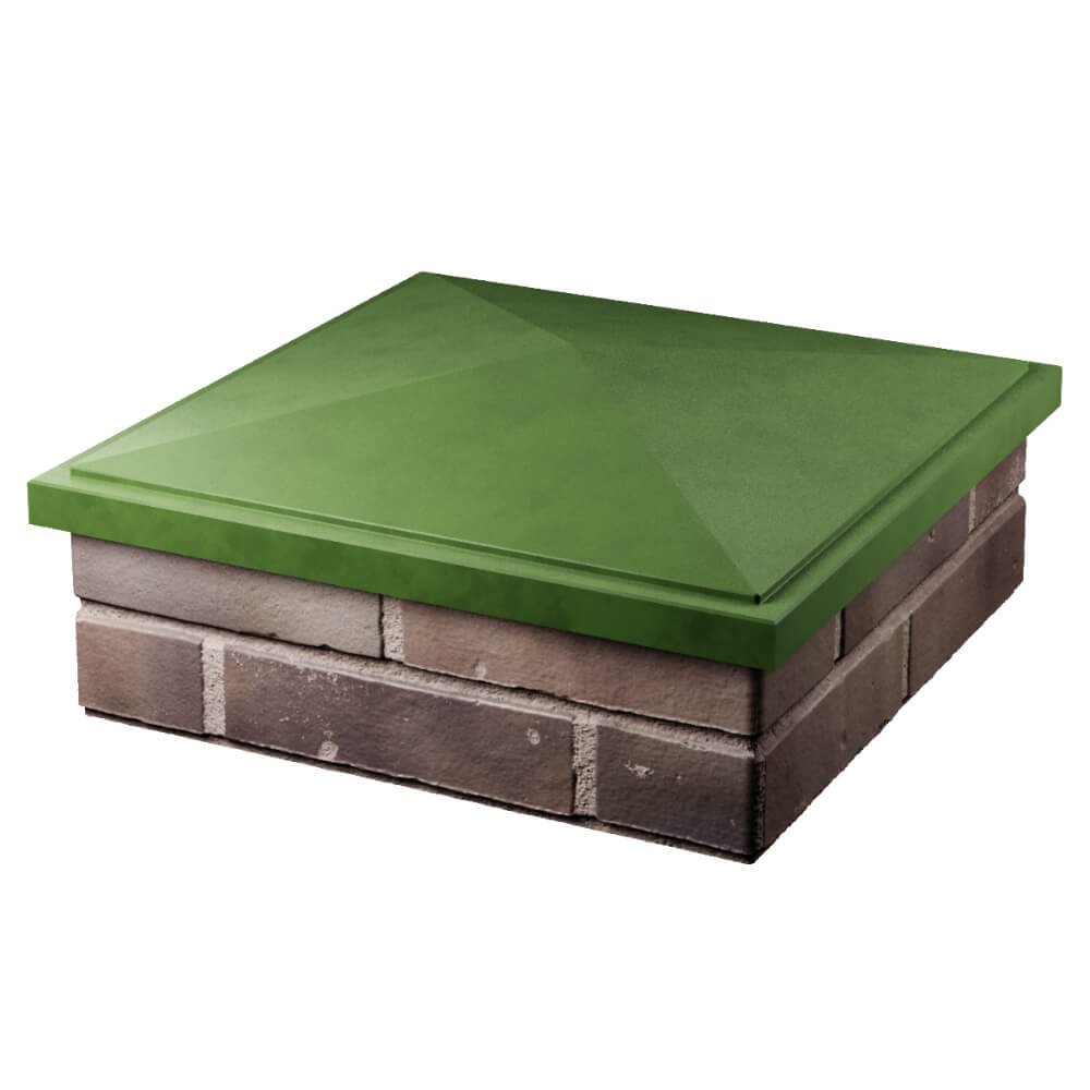 Колпак Zking БонаМоно Зеленый на столб 2х2 кирпича (515х515, 530х530мм) в Вологде фото