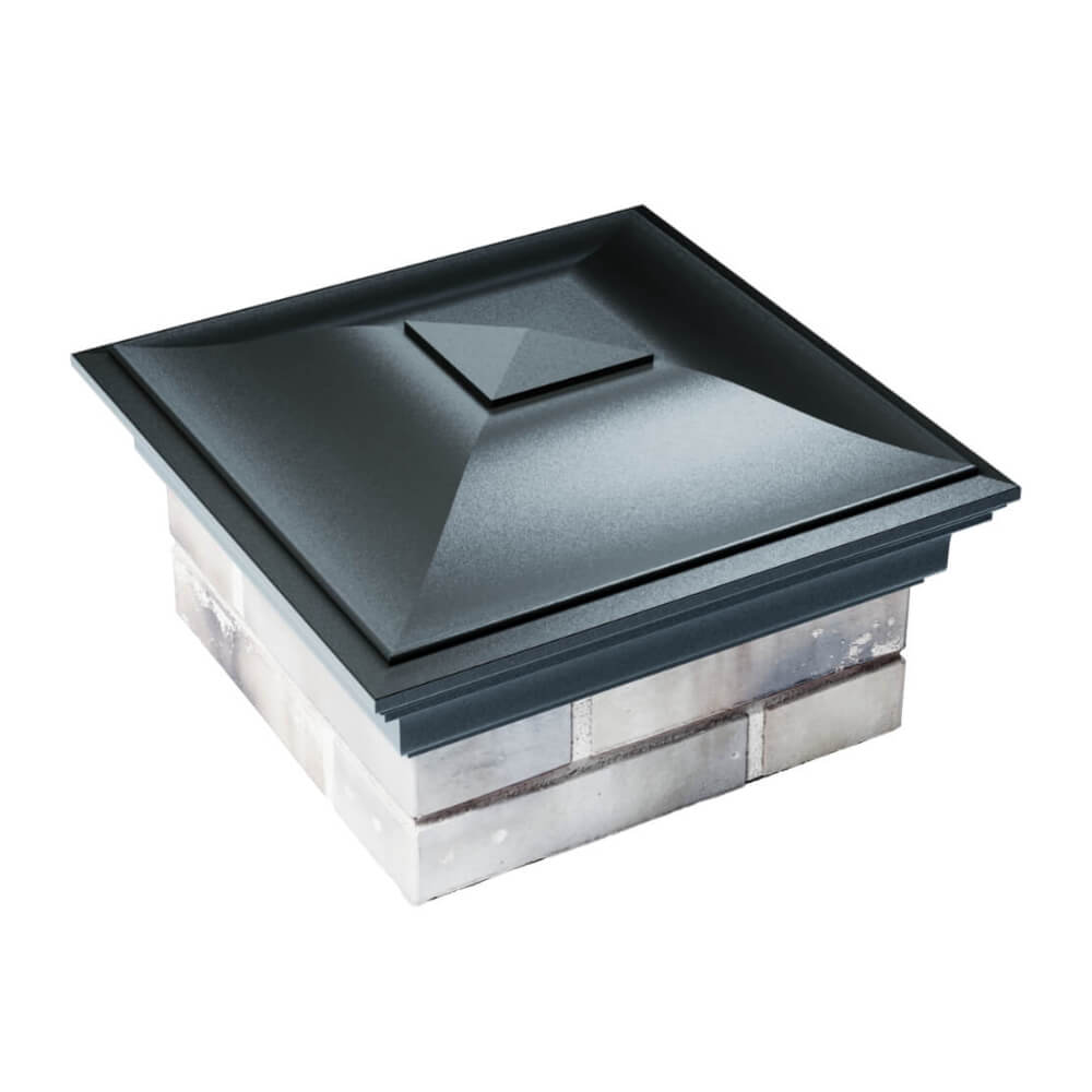 Колпак Zking Монблан Черный на столб 1.5х1.5 еврокирпича 0.7НФ (355х355мм) в Вологде фото