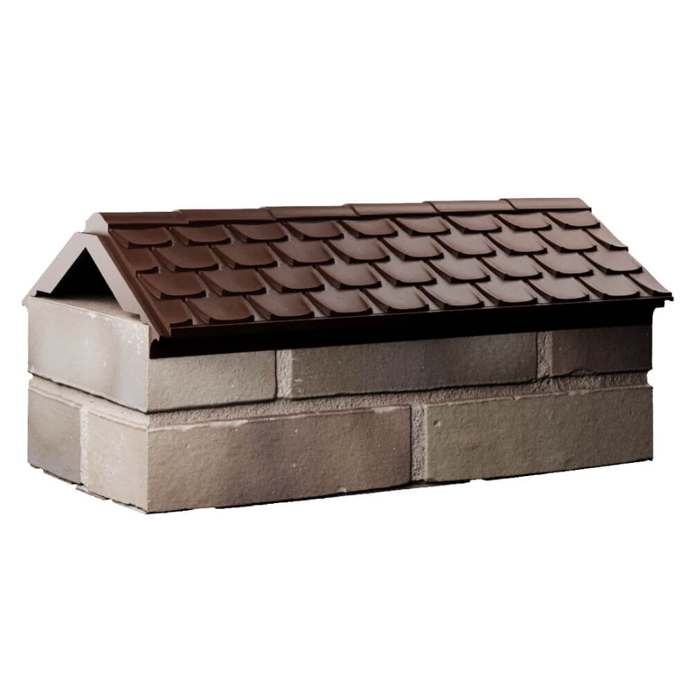 Парапет Zking Эльбрус Коричневый с посадкой на 1 кирпич (255мм) Вологда фото